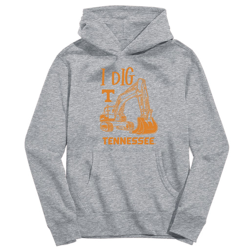 Tennessee Vols Excavator Heather Grey Cotton Youth Hoodie