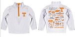Tennessee Vols Hand Sketched Vive La Fete Impressions Artwork White Boys Quarter Zip Pullover V1 - Vive La Fête - Online Apparel Store