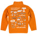 Tennessee Vols Hand Sketched Vive La Fete Impressions Artwork  Orange Boys Quarter Zip Pullover V1 - Vive La Fête - Online Apparel Store