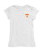 Tennessee Vols Hand Sketched Vive La Fete Impressions Artwork White Girls Cotton Short Sleeve Tee
