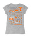 Tennessee Vols Hand Sketched Vive La Fete Impressions Artwork Grey Girls Cotton Short Sleeve Tee - Vive La Fête - Online Apparel Store