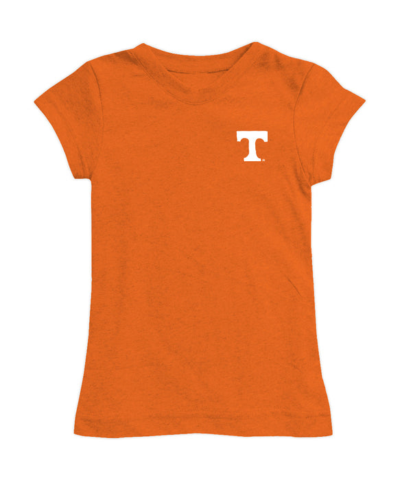 Tennessee Vols Hand Sketched Vive La Fete Impressions Artwork Orange Girls Cotton Short Sleeve Tee