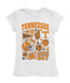 Tennessee Vols Girl´s Fitted Cotton T-shirt White