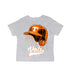 Tennessee Vols Original Dripping Baseball Helmet Grey Cotton T-Shirt  by Vive La Fete