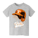 Tennessee Vols Original Dripping Baseball Helmet Grey Cotton T-Shirt  by Vive La Fete
