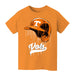 Tennessee Vols Original Dripping Baseball Helmet Orange T-Shirt Cotton by Vive La Fete
