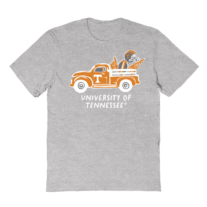 Tennessee Vols Hand Sketched Vive La Fete Impressions Truck Kids Grey Cotton T-shirt