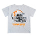 Tennessee Vols Original Dripping Football Helmet White T-Shirt by Vive La Fete