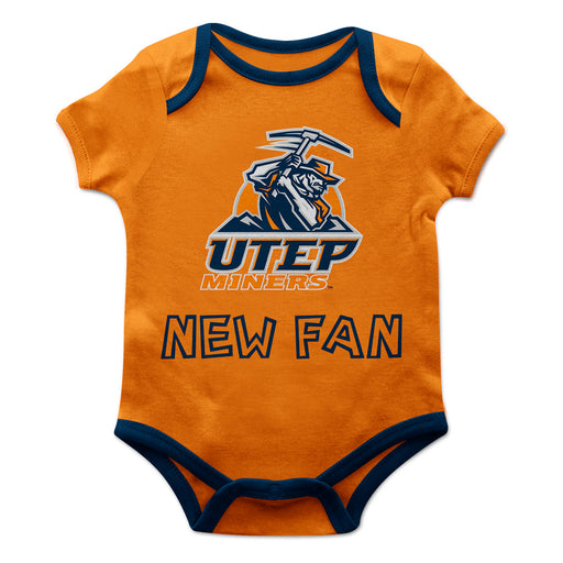 Texas at El Paso Miners Vive La Fete Infant Game Day Orange Short Sleeve Onesie New Fan Logo and Mascot Bodysuit