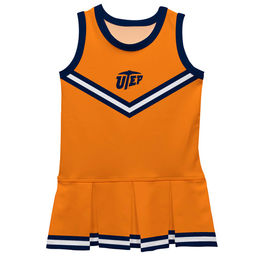 Texas at El Paso Miners Vive La Fete Game Day Orange Sleeveless Cheerleader Dress