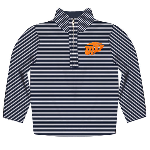Texas at El Paso Miners Embroidered Navy Stripes Quarter Zip Pullover