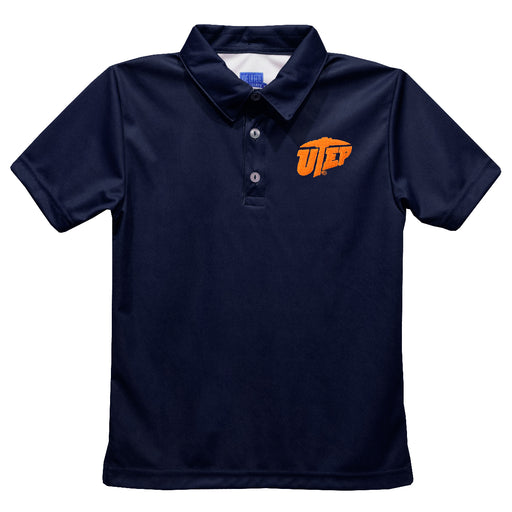 Texas at El Paso Miners Embroidered Navy Short Sleeve Polo Box Shirt
