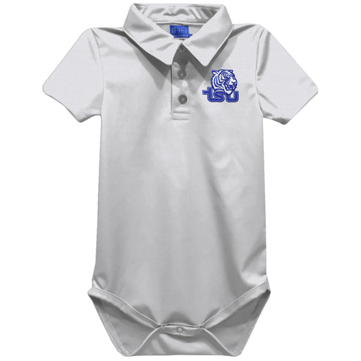 Tennessee State Tigers Embroidered White Solid Knit Boys Polo Bodysuit