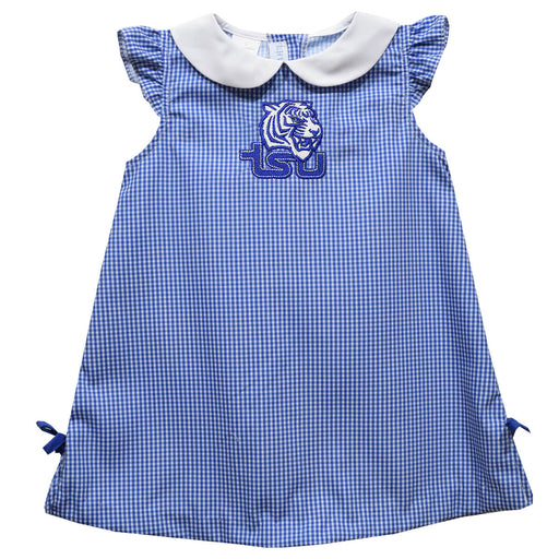 Tennessee State Tigers Embroidered Royal Gingham A Line Dress