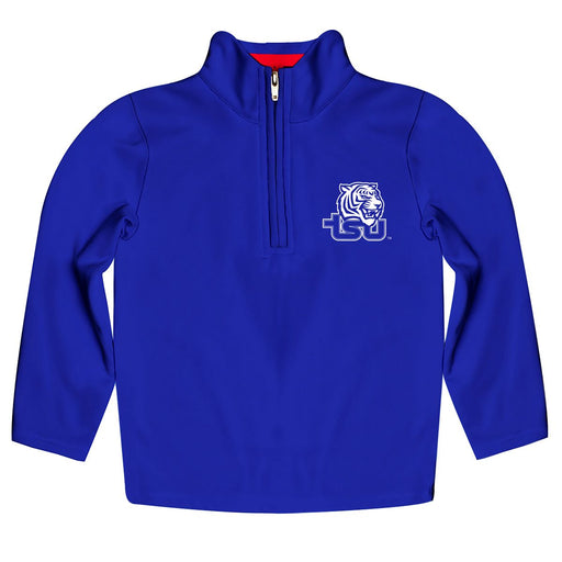 Tennessee State Tigers Vive La Fete Game Day Solid Reflex Blue Quarter Zip Pullover Sleeves