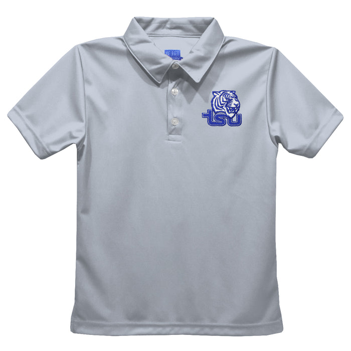 Tennessee State Tigers Embroidered Gray Short Sleeve Polo Box Shirt