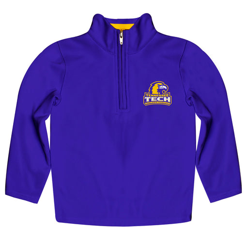 Tennessee Tech Golden Eagles TTU Vive La Fete Game Day Solid Purple Quarter Zip Pullover Sleeves