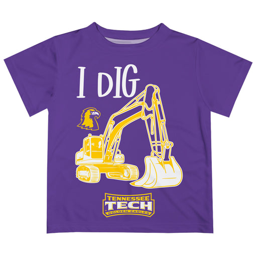 Tennessee Tech Golden Eagles TTU Vive La Fete Excavator Boys Game Day Purple Short Sleeve Tee