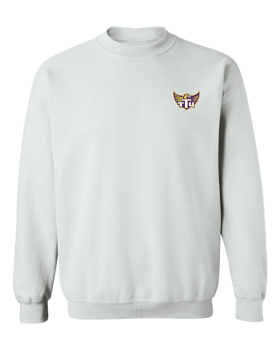 Tennessee Tech Golden Eagles TTU Hand Sketched Vive La Fete Impressions Artwork White Crew Neck Sweatshirt for Women
