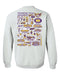Tennessee Tech Golden Eagles TTU Hand Sketched Vive La Fete Impressions Artwork Purple Crew Neck Sweatshirt for Women - Vive La Fête - Online Apparel Store