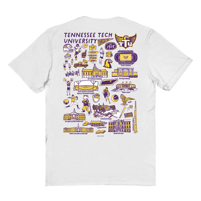 Tennessee Tech Golden Eagles TTU Vive La Fete Impressions Artwork Purple Womens Cotton Tshirt - Vive La Fête - Online Apparel Store