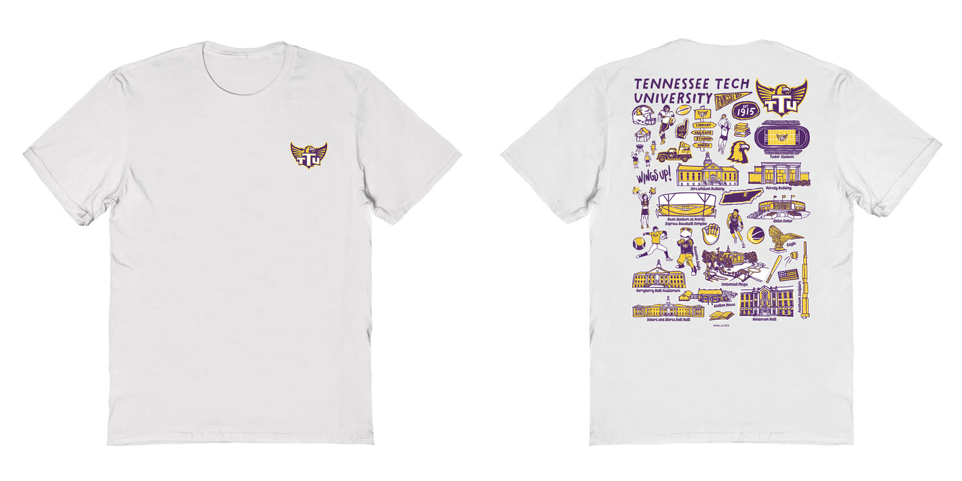 Tennessee Tech Golden Eagles TTU Vive La Fete Impressions Artwork Purple Womens Cotton Tshirt - Vive La Fête - Online Apparel Store