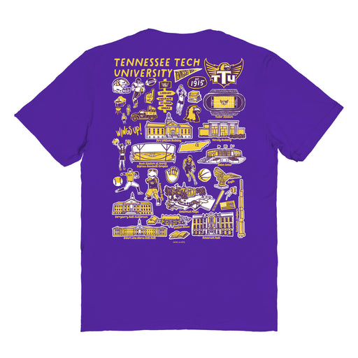 Tennessee Tech Golden Eagles TTU Vive La Fete Impressions Artwork Purple Womens Cotton Tshirt - Vive La Fête - Online Apparel Store