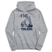 University of Toledo Rockets Excavator Heather Grey Cotton Youth Hoodie