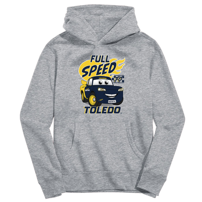 University of Toledo Rockets Full Speed Heather Grey Cotton Youth Hoodie