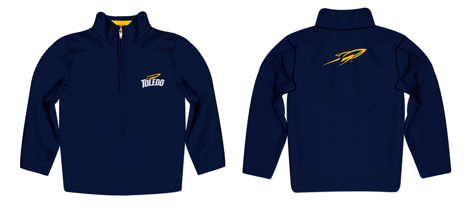 University of Toledo Rockets Vive La Fete Game Day Solid Blue Quarter Zip Pullover Sleeves - Vive La Fête - Online Apparel Store