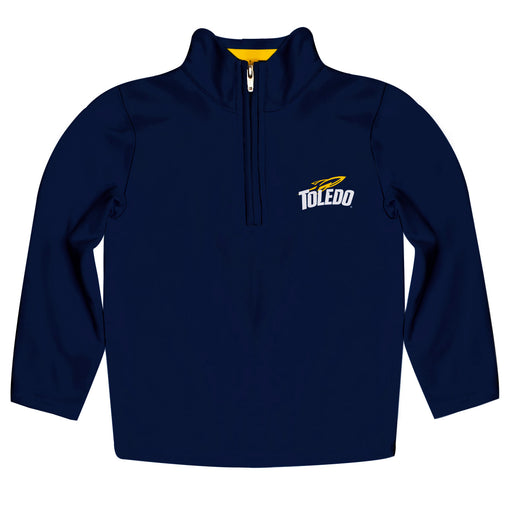University of Toledo Rockets Vive La Fete Game Day Solid Blue Quarter Zip Pullover Sleeves