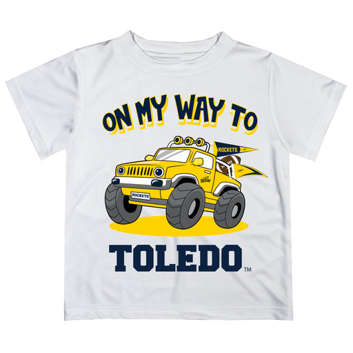 University of Toledo Rockets Vive La Fete Monster Truck Boys Game Day White Short Sleeve Tee