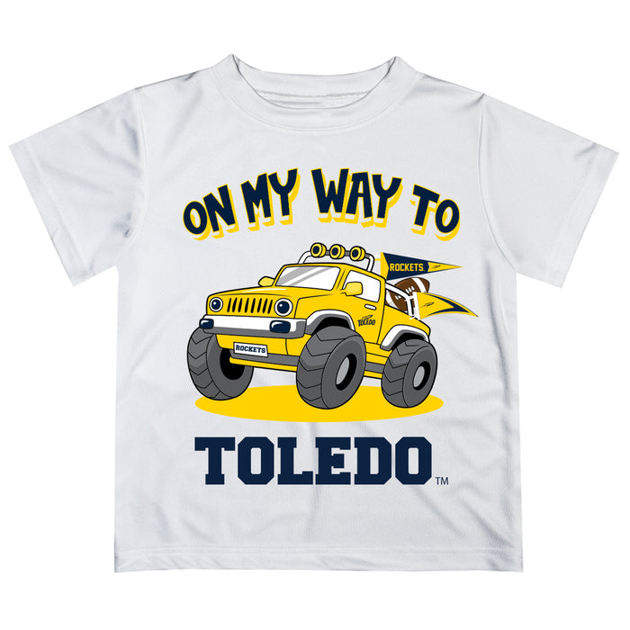 University of Toledo Rockets Vive La Fete Monster Truck Boys Game Day White Short Sleeve Tee