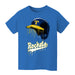 University of Toledo Rockets Original Dripping Baseball Helmet Light Blue T-Shirt Cotton by Vive La Fete