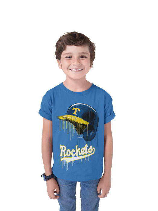 University of Toledo Rockets Original Dripping Baseball Helmet T-Shirt Cotton by Vive La Fete - Vive La Fête - Online Apparel Store