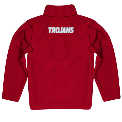 Troy Trojans Vive La Fete Game Day Solid Maroon Quarter Zip Pullover Sleeves - Vive La Fête - Online Apparel Store