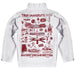 Troy Trojans Hand Sketched Vive La Fete Impressions Artwork White Boys Quarter Zip Pullover V1 - Vive La Fête - Online Apparel Store
