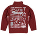 Troy Trojans Hand Sketched Vive La Fete Impressions Artwork Maroon Boys Quarter Zip Pullover V1 - Vive La Fête - Online Apparel Store