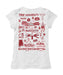 Troy Trojans Hand Sketched Vive La Fete Impressions Artwork White Girls Cotton Short Sleeve Tee - Vive La Fête - Online Apparel Store