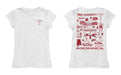 Troy Trojans Hand Sketched Vive La Fete Impressions Artwork White Girls Cotton Short Sleeve Tee - Vive La Fête - Online Apparel Store