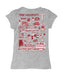 Troy Trojans Hand Sketched Vive La Fete Impressions Artwork Grey Girls Cotton Short Sleeve Tee - Vive La Fête - Online Apparel Store