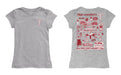 Troy Trojans Hand Sketched Vive La Fete Impressions Artwork Grey Girls Cotton Short Sleeve Tee - Vive La Fête - Online Apparel Store