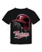 Troy Trojans Original Dripping Baseball Helmet Black T-Shirt Cotton by Vive La Fete
