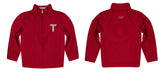 Troy Trojans Vive La Fete Logo and Mascot Name Womens Maroon Quarter Zip Pullover - Vive La Fête - Online Apparel Store