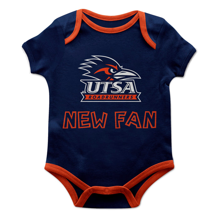 Texas at San Antonio Roadrunners Vive La Fete Infant Game Day Blue Short Sleeve Onesie New Fan Logo and Mascot Bodysuit