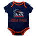 Texas at San Antonio Roadrunners Vive La Fete Infant Game Day Blue Short Sleeve Onesie New Fan Logo and Mascot Bodysuit