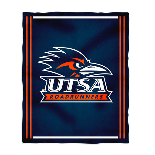 Texas at San Antonio Roadrunners Vive La Fete Kids Game Day Navy Plush Soft Minky Blanket 36 x 48 Mascot