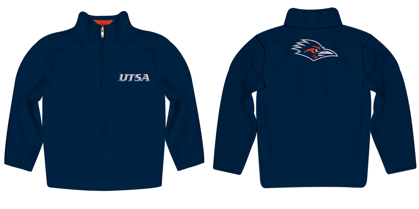 Texas at San Antonio Roadrunners Vive La Fete Game Day Solid Blue Quarter Zip Pullover Sleeves - Vive La Fête - Online Apparel Store