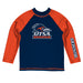 Texas at San Antonio Roadrunners Vive La Fete Logo Blue Long Sleeve Raglan Rashguard