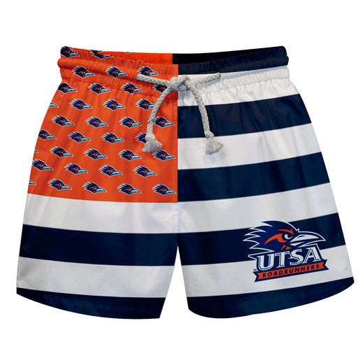 Texas at San Antonio Roadrunners Vive La Fete Game Day Blue Flag Swimtrunks V1